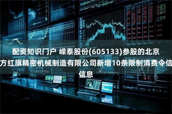 配资知识门户 嵘泰股份(605133)参股的北京北方红旗精密机械制造有限公司新增10条限制消费令信息